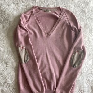 Authentic Burberry Brit cotton cashmere blend Elbow Check Sweater Size Small